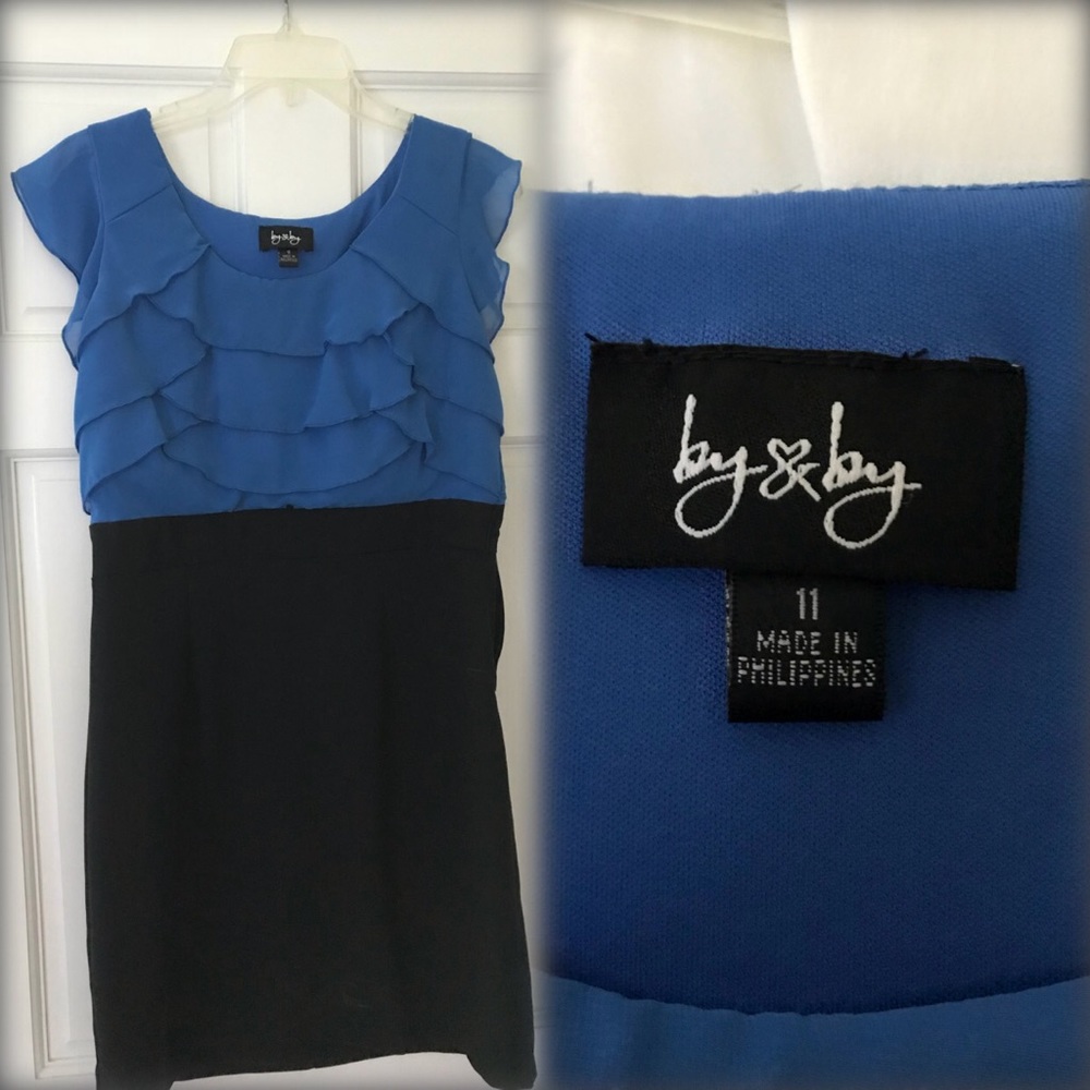 Black and blue dress